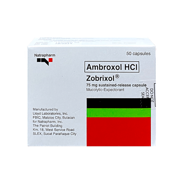 ZOBRIXOL Ambroxol Hydrochloride 75mg Sustained Release Capsule 1's